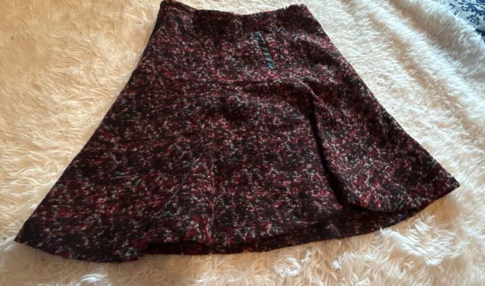 Ann‎ Taylor Women's Multicolor Speckled Wool-Blend A-Line Skirt